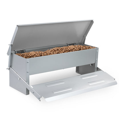 5KG AUTOMATIC OUTDOOR CHICKEN COOP FEEDER DUCK GOOSE PHEASANT TREADLE TROUGH