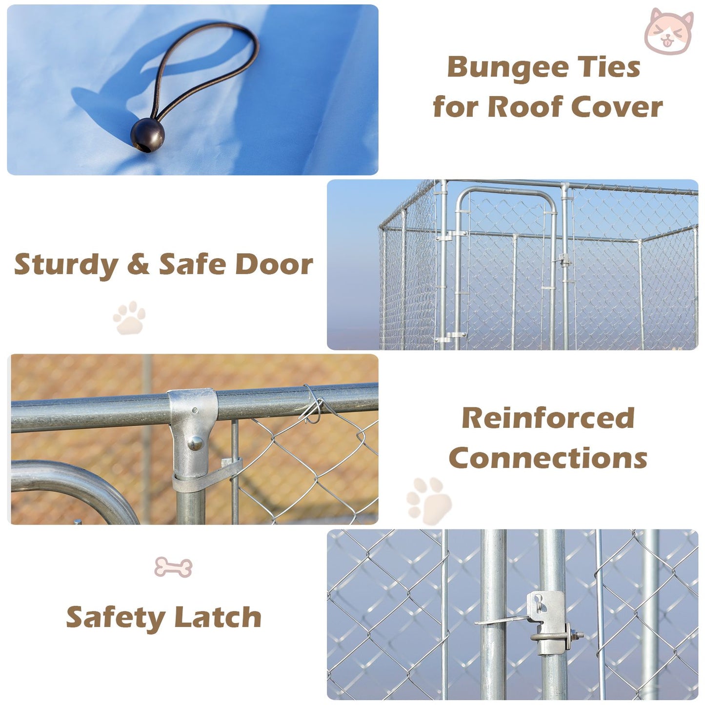 Outdoor Pet Playpen with All Weather Roof and Door
