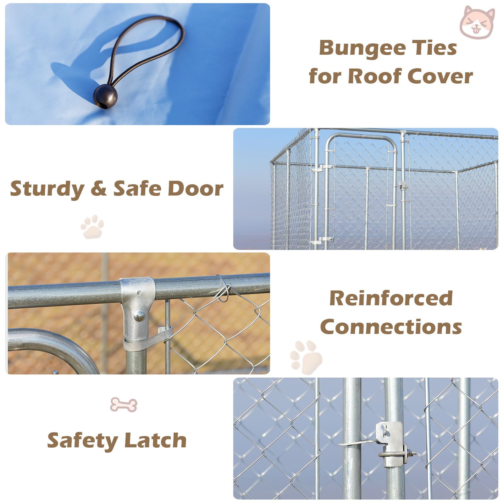 Outdoor Pet Playpen with All Weather Roof and Door